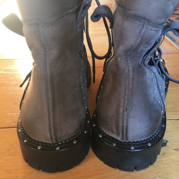 [Free People] combat riding style gray boots - Picture 4 of 8